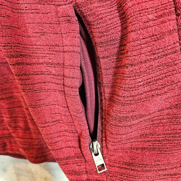 Avalanche Womens L Red Quarter-Zip Pullover fleece Zipper Pockets Thumbholes - Picture 7 of 11